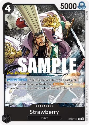 Strawberry - Paramount War Pre-Release Cards - C - OP02-101