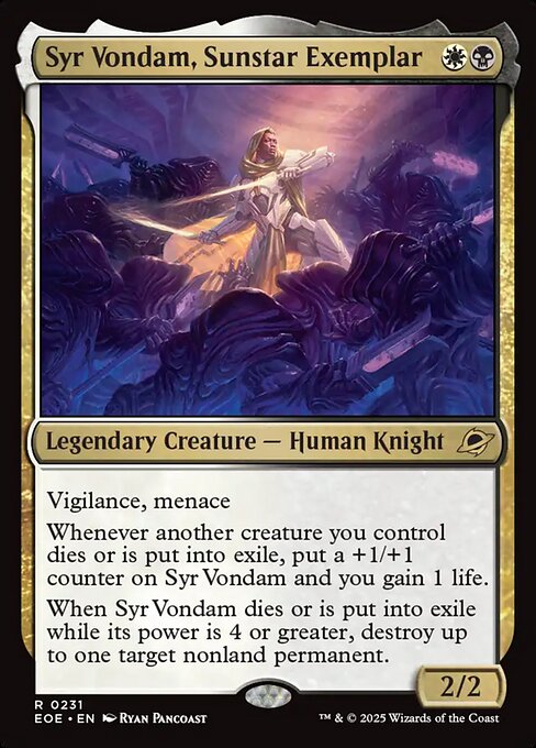 Syr Vondam, Sunstar Exemplar - Promo Pack: Edge of Eternities - R - 231