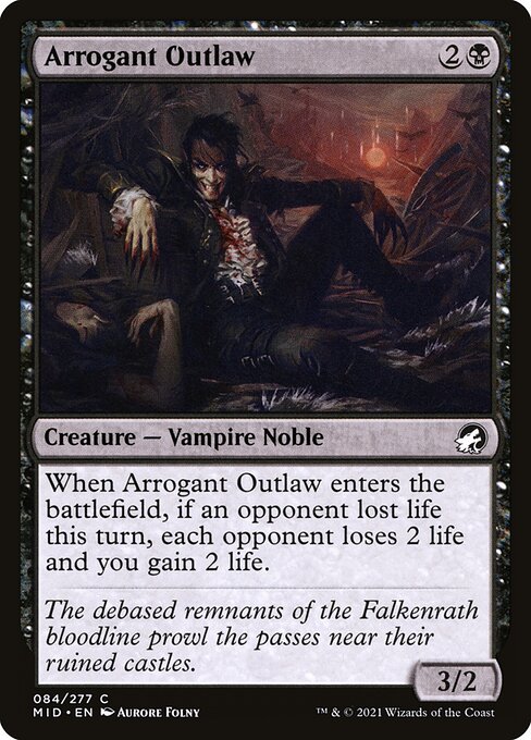 Arrogant Outlaw - Innistrad: Midnight Hunt - C - 84