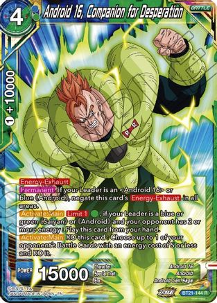 Android 16, Companion for Desperation - Wild Resurgence - Rare - BT21-144