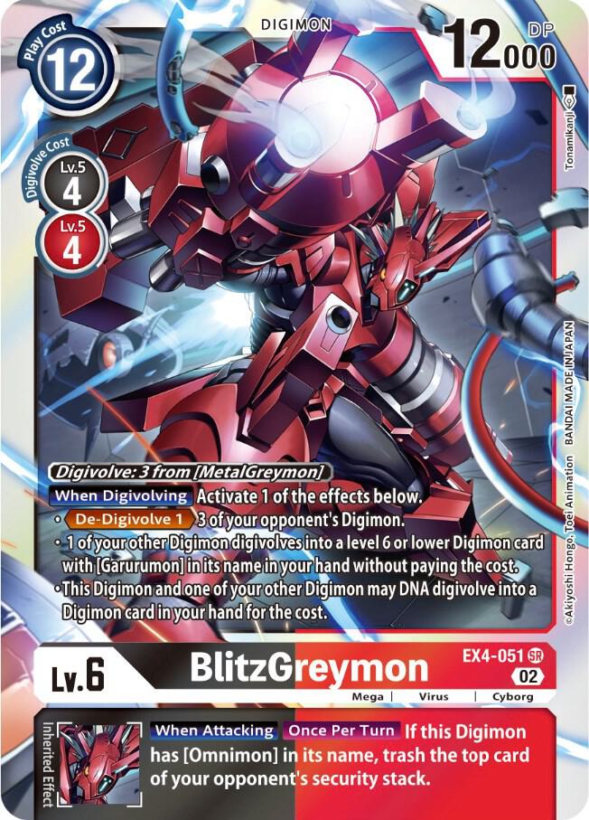 BlitzGreymon - Alternative Being Booster - Super Rare - EX4-051 SR