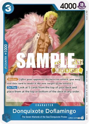 Donquixote Doflamingo (Judge) - One Piece Promotion Cards - PR - OP01-073