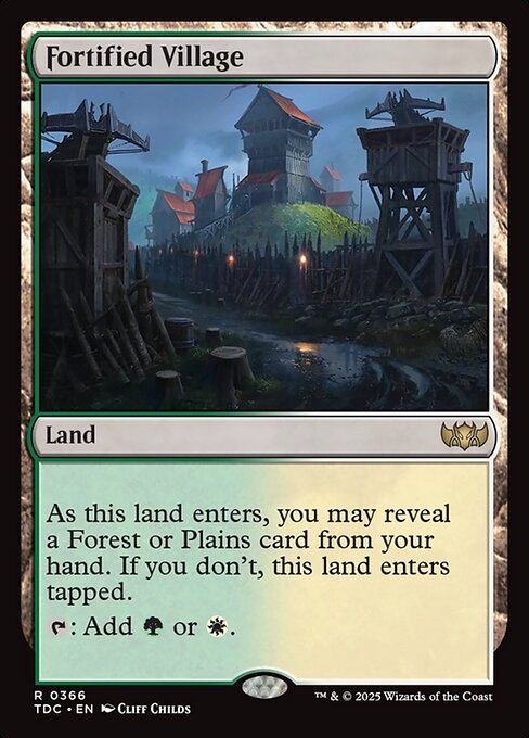 Fortified Village - Commander: Tarkir: Dragonstorm - R - 366