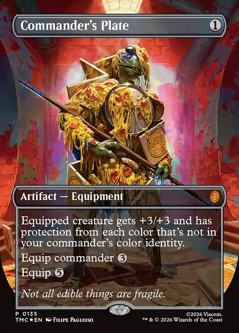 Commander's Plate (Borderless) - Commander: Teenage Mutant Ninja Turtles - P - 135