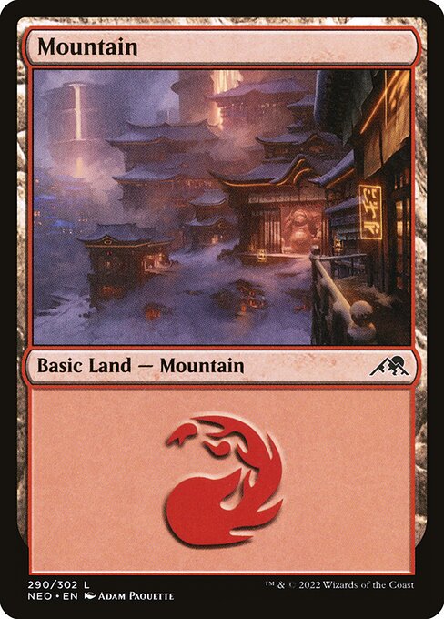 Mountain (290) - Kamigawa: Neon Dynasty - L - 290