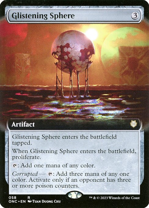 Glistening Sphere (Extended Art) - Commander: Phyrexia: All Will Be One - R - 58