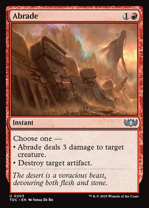 Abrade - Commander: Tarkir: Dragonstorm - U - 203