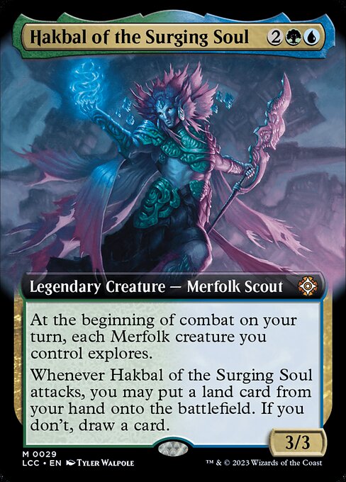 Hakbal of the Surging Soul (Extended Art) - Commander: The Lost Caverns of Ixalan - M - 29
