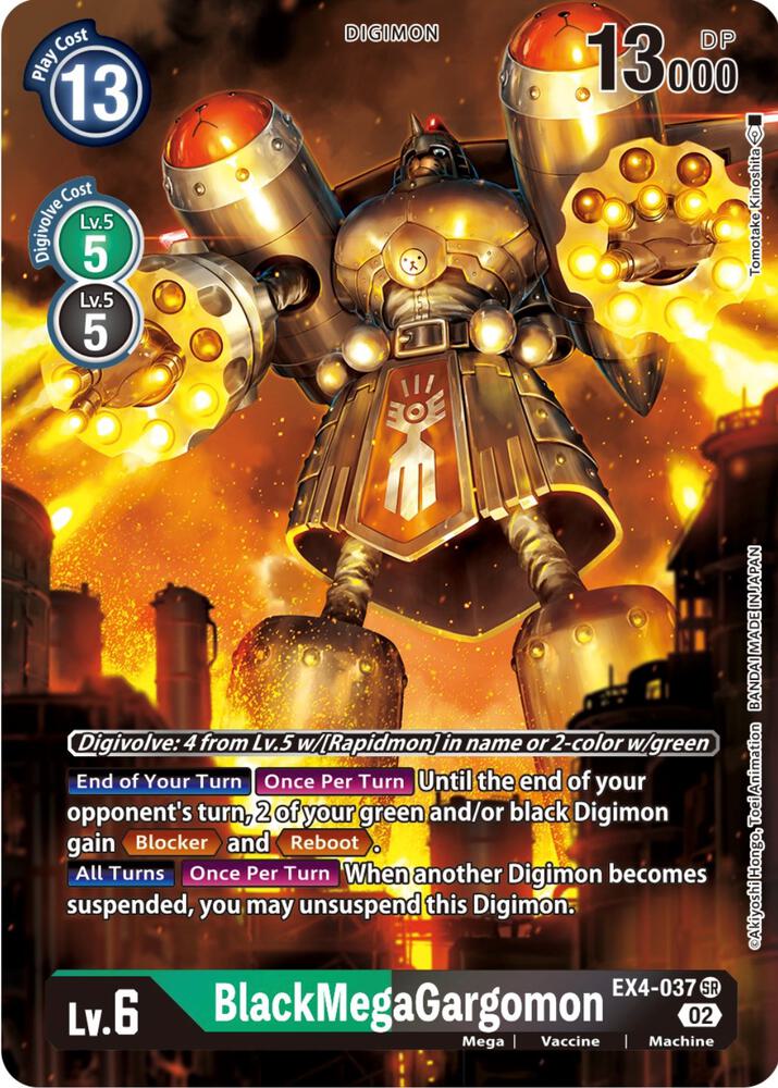 BlackMegaGargomon (Alternate Art) - Alternative Being Booster - Super Rare - EX4-037 SR