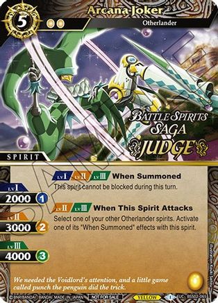 Arcana Joker (Judge Pack Vol. 2) - Battle Spirits Saga Promo Cards - Promo - BSS02-065