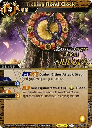 Ticking Floral Clock (Judge Pack Vol. 2) - Battle Spirits Saga Promo Cards - Promo - BSS02-109