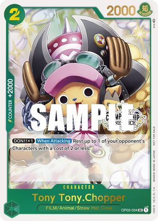 Tony Tony.Chopper (Store Championship Participation Pack) - One Piece Promotion Cards - PR - OP02-034