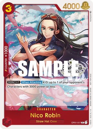 Nico Robin (Store Championship 2023 Participation Pack Vol.1) - One Piece Promotion Cards - PR - OP01-017