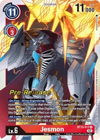 Jesmon - Versus Royal Knights Pre-Release Cards - Rare - BT13-017 R
