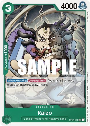 Raizo (Event Pack Vol. 2) - One Piece Promotion Cards - PR - OP01-052