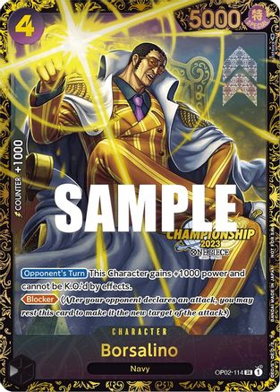 Borsalino (Championship 2023) - One Piece Promotion Cards - PR - OP02-114