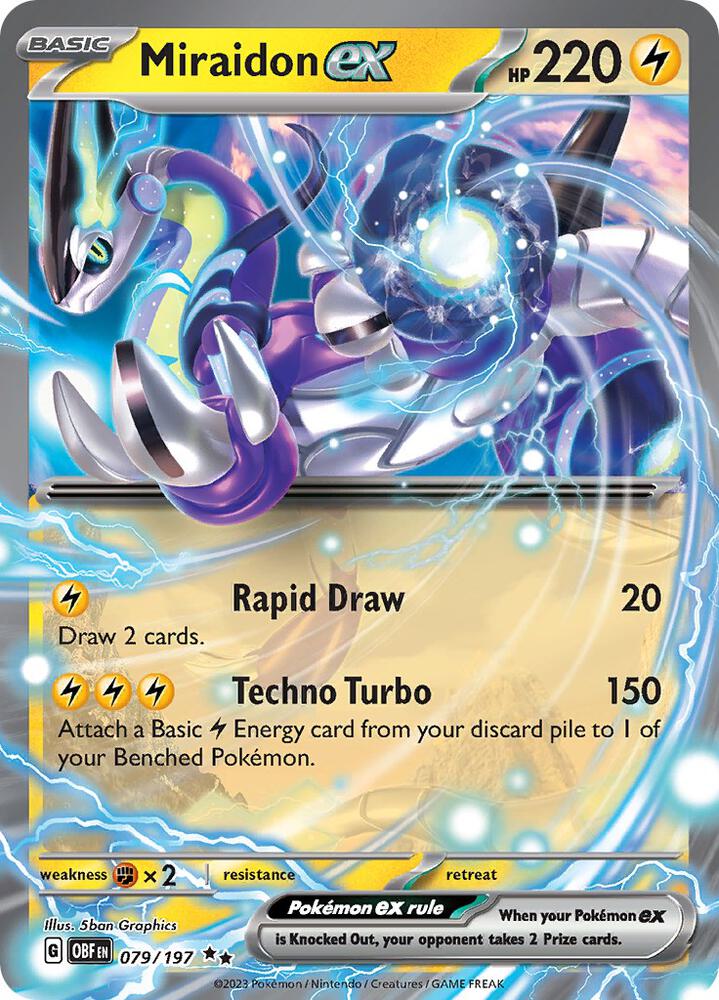 Miraidon ex - SV03: Obsidian Flames - Double Rare - 079/197