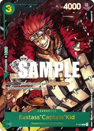 Eustass"Captain"Kid (Store Championship Vol. 2 Winner) - One Piece Promotion Cards - PR - P-003