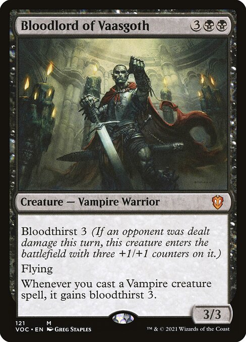 Bloodlord of Vaasgoth - Commander: Innistrad: Crimson Vow - M - 121
