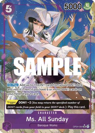 Ms. All Sunday (Alternate Art) - Kingdoms of Intrigue - SR - OP04-064