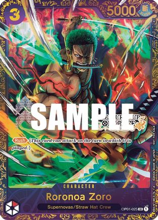 Roronoa Zoro - OP01-025 (Treasure Cup) - One Piece Promotion Cards - SR - OP01-025