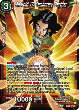 Android 17, Temporary Partner - Expansion Deck Box Set 23: Premium Anniversary Box 2023 - Expansion Rare - EX23-07