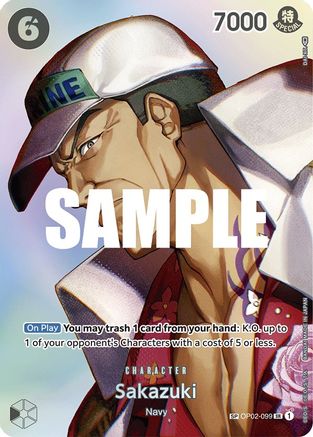 Sakazuki (SP) - Kingdoms of Intrigue - SR - OP02-099