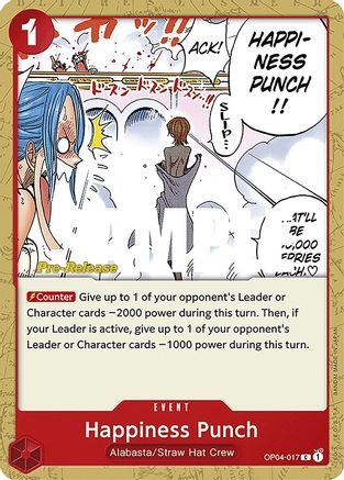 Happiness Punch - Kingdoms of Intrigue Pre-Release Cards - C - OP04-017
