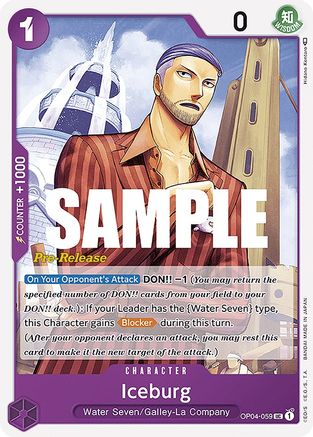 Iceburg - Kingdoms of Intrigue Pre-Release Cards - UC - OP04-059