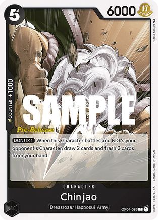 Chinjao - Kingdoms of Intrigue Pre-Release Cards - C - OP04-086