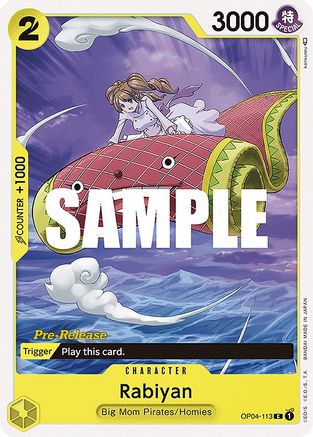 Rabiyan - Kingdoms of Intrigue Pre-Release Cards - C - OP04-113