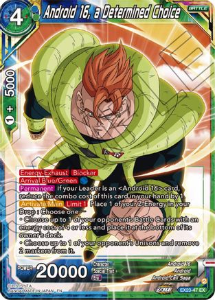 Android 16, a Determined Choice - Expansion Deck Box Set 23: Premium Anniversary Box 2023 - Expansion Rare - EX23-47