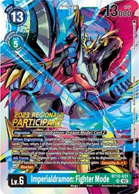 Imperialdramon: Fighter Mode (2023 Regionals Participant) - Across Time - Promo - BT12-031 SR