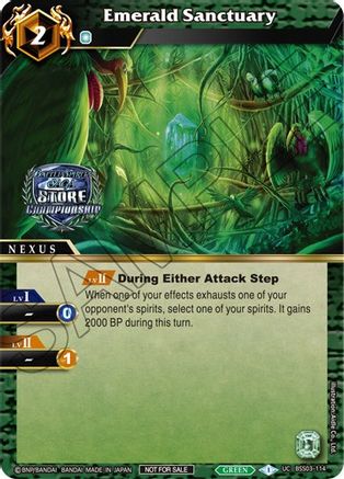 Emerald Sanctuary (Championship Pack 2023 Vol. 3) - Launch & Event Promos - Uncommon - BSS03-114