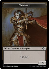 Vampire (0006) // Vampire Demon Double-Sided Token - Commander: The Lost Caverns of Ixalan - T - 6 // 15