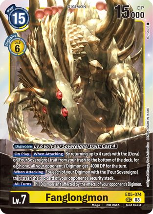Fanglongmon (Textured) - Animal Colosseum - Secret Rare - EX5-074 SEC