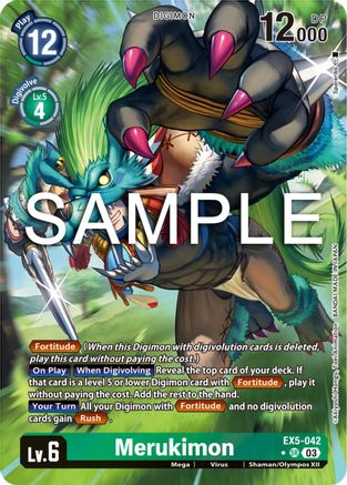 Merukimon (Alternate Art) - Animal Colosseum - Super Rare - EX5-042 SR