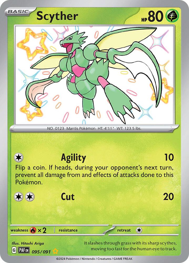 Scyther - SV: Paldean Fates - Shiny Rare - 095/091