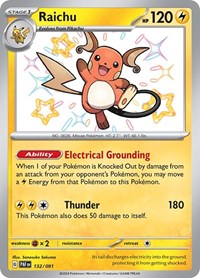Raichu - 132/091 - SV: Paldean Fates - Shiny Rare - 132/091