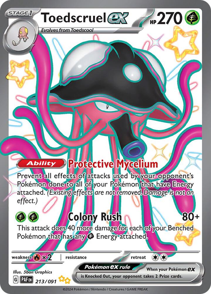 Toedscruel ex - 213/091 - SV: Paldean Fates - Shiny Ultra Rare - 213/091