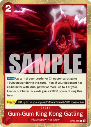 Gum-Gum King Kong Gatling - Wings of the Captain - R - OP06-018