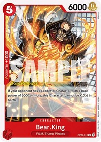 Bear.King - Wings of the Captain Pre-Release Cards - UC - OP06-012
