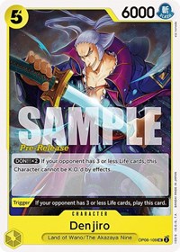 Denjiro - Wings of the Captain Pre-Release Cards - UC - OP06-109
