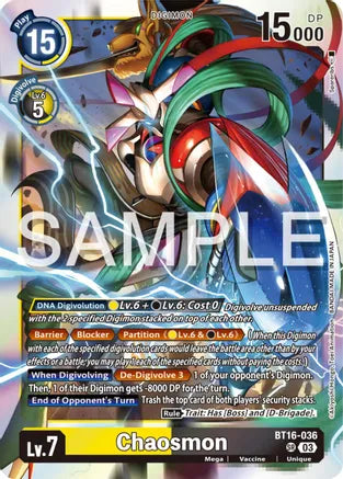 Chaosmon - Beginning Observer - Super Rare - BT16-036 SR