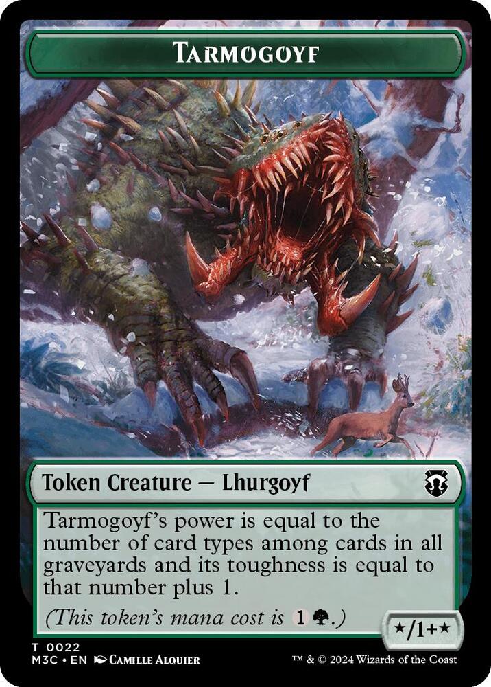 Tarmogoyf (Ripple Foil) // Saproling Double-Sided Token - Commander: Modern Horizons 3 - T - 22 // 21