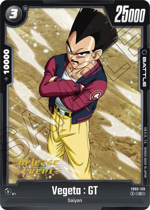 Vegeta : GT - Raging Roar Release Event Cards - Common - FB03-129