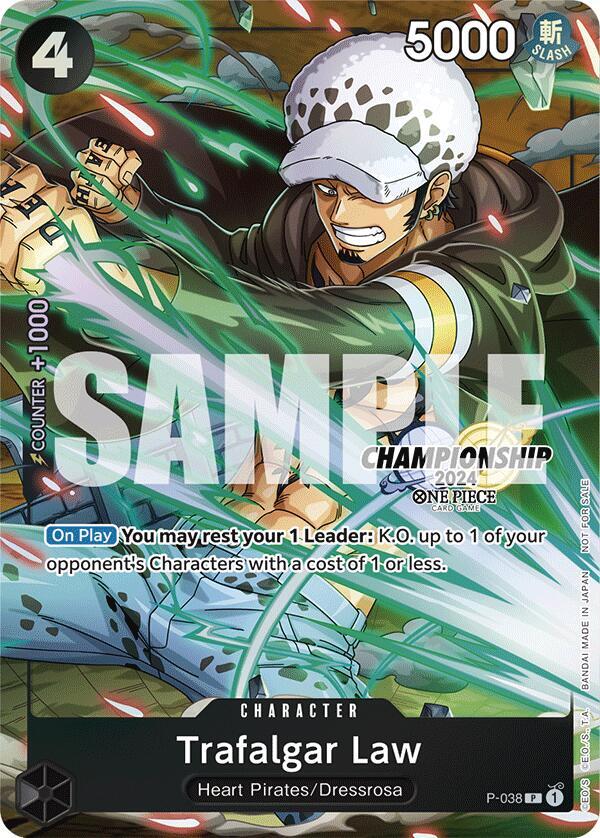 Trafalgar Law - P-038 (CS 2024 Event Pack Finalist) - One Piece Promotion Cards - PR - P-038