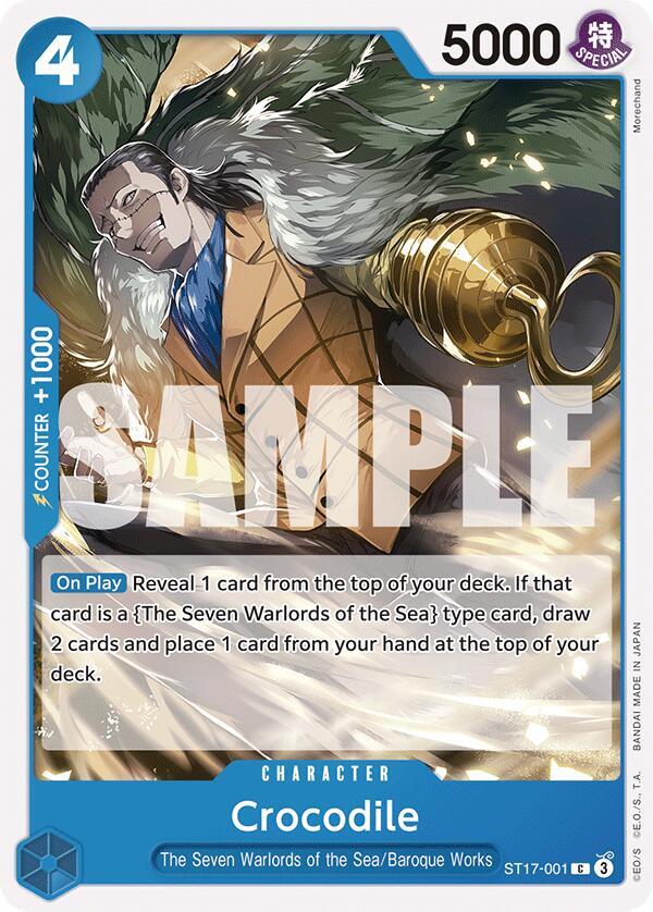 Crocodile - Starter Deck 17: BLUE Donquixote Doflamingo - C - ST17-001