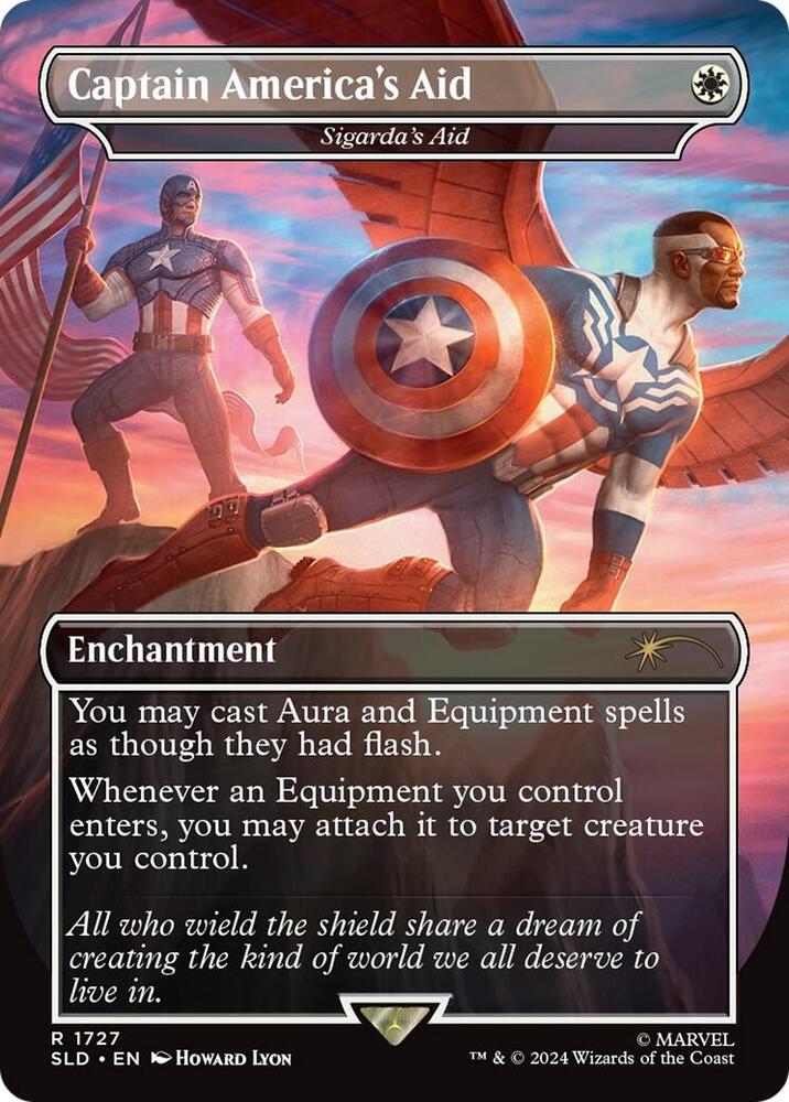 Captain America's Aid - Sigarda's Aid (Rainbow Foil) - Secret Lair Drop Series - R - 1727