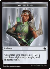 Emblem - Vivien Reid // Elf Warrior Double-Sided Token - Foundations - T - 25 // 19